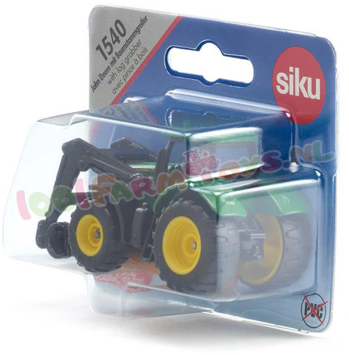 Siku Blister Serie John Deere Met Boomstamgrijper Ca. 1/87 - 1540 12 Siku Blister Serie John Deere Met Boomstamgrijper Ca. 1/87 - 1540 - Afbeelding 10