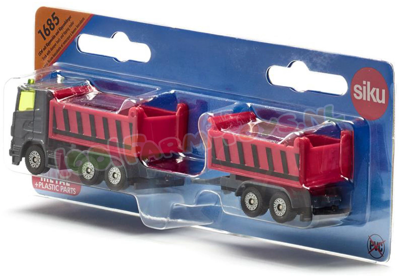 Siku Blister Serie Vrachtwagen Met Kantelbare Bak+aanhanger - 1685 11 Siku Blister Serie Vrachtwagen Met Kantelbare Bak+aanhanger - 1685 - Afbeelding 9