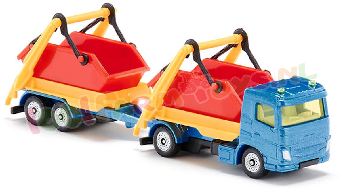 Siku Blister Serie Vrachtwagen + Puincontainers + Aanhanger - 1695 3 Siku Blister Serie Vrachtwagen + Puincontainers + Aanhanger - 1695