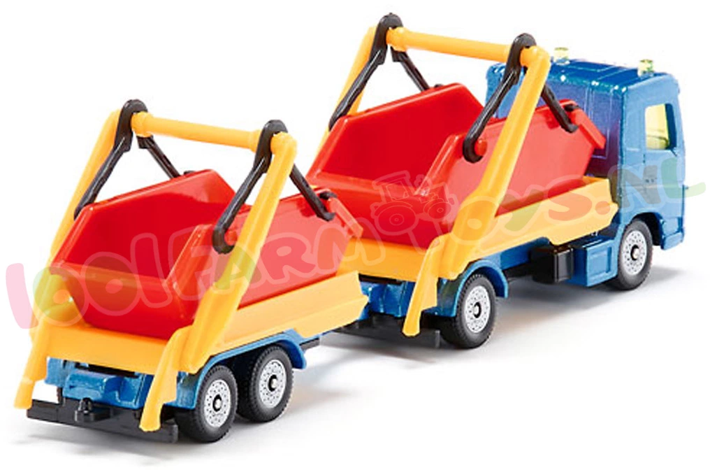 Siku Blister Serie Vrachtwagen + Puincontainers + Aanhanger - 1695 4 Siku Blister Serie Vrachtwagen + Puincontainers + Aanhanger - 1695 - Afbeelding 2