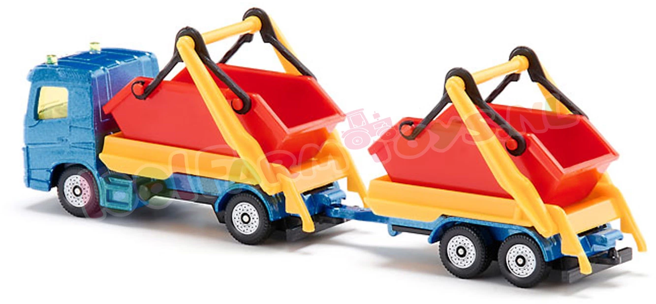 Siku Blister Serie Vrachtwagen + Puincontainers + Aanhanger - 1695 5 Siku Blister Serie Vrachtwagen + Puincontainers + Aanhanger - 1695 - Afbeelding 3