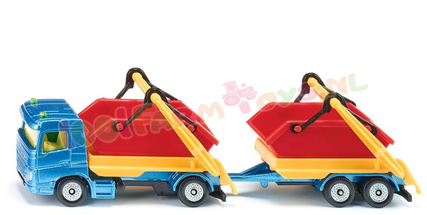 Siku Blister Serie Vrachtwagen + Puincontainers + Aanhanger - 1695 7 Siku Blister Serie Vrachtwagen + Puincontainers + Aanhanger - 1695 - Afbeelding 5