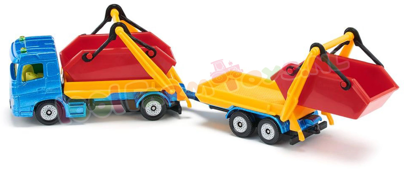 Siku Blister Serie Vrachtwagen + Puincontainers + Aanhanger - 1695 8 Siku Blister Serie Vrachtwagen + Puincontainers + Aanhanger - 1695 - Afbeelding 6