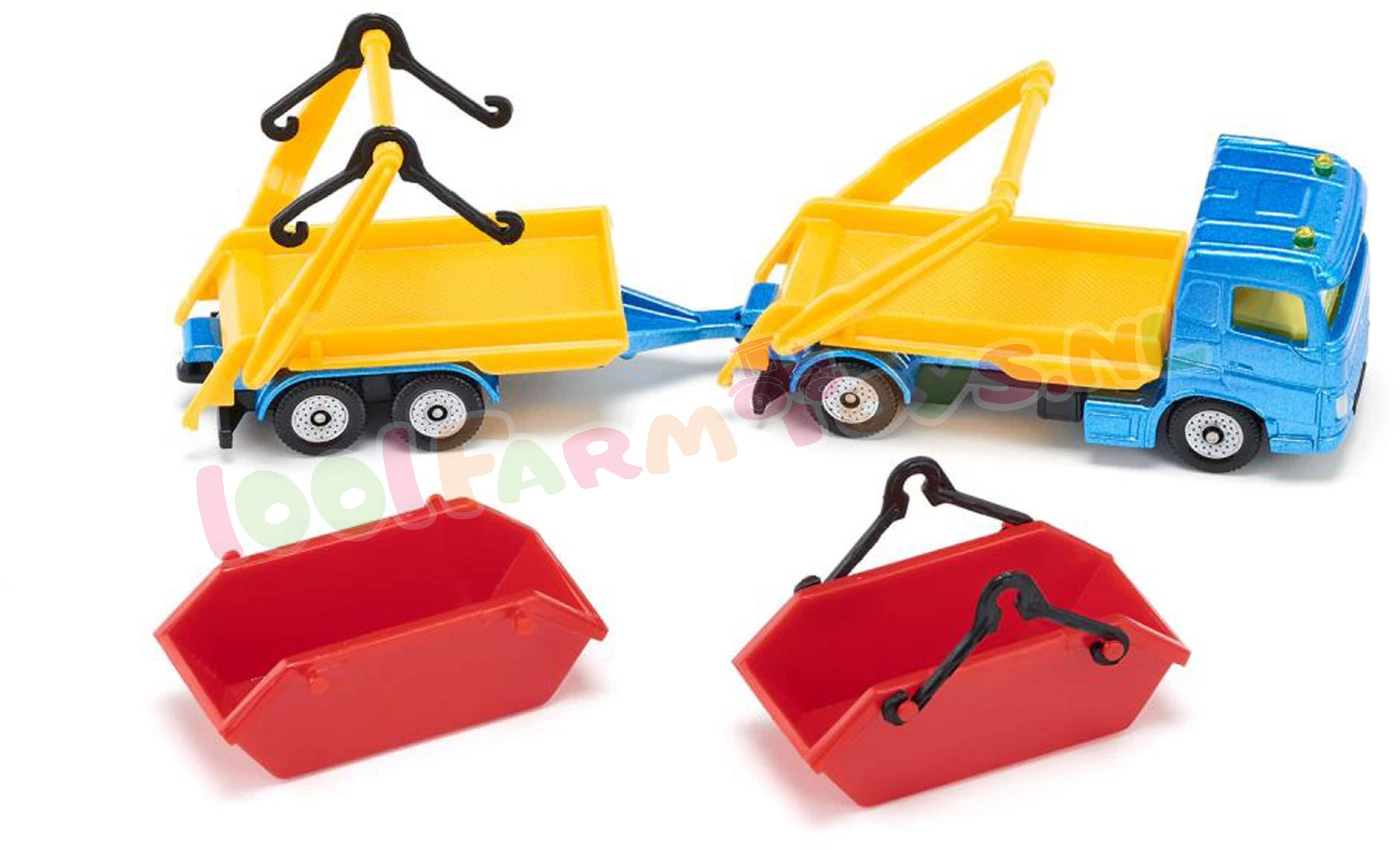 Siku Blister Serie Vrachtwagen + Puincontainers + Aanhanger - 1695 10 Siku Blister Serie Vrachtwagen + Puincontainers + Aanhanger - 1695 - Afbeelding 8