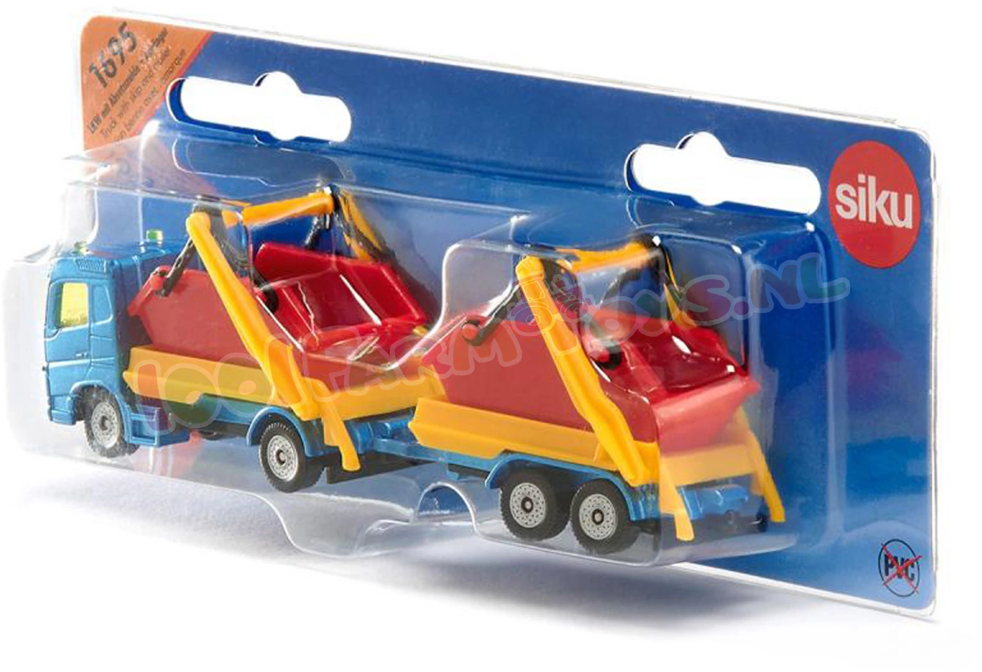 Siku Blister Serie Vrachtwagen + Puincontainers + Aanhanger - 1695 13 Siku Blister Serie Vrachtwagen + Puincontainers + Aanhanger - 1695 - Afbeelding 11