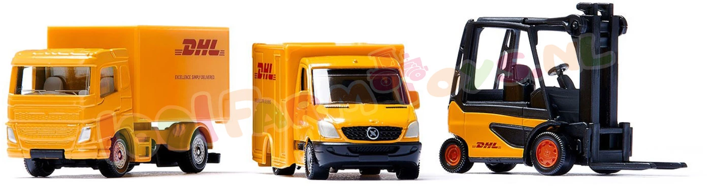 Siku Blister Serie Cadeauset DHL Logistiek Set Ca. 1/87 - 6335 3 Siku Blister Serie Cadeauset DHL Logistiek Set Ca. 1/87 - 6335
