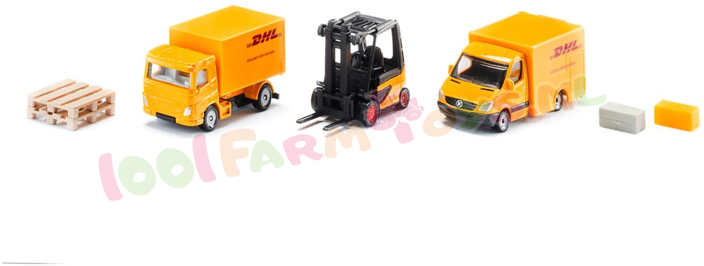 Siku Blister Serie Cadeauset DHL Logistiek Set Ca. 1/87 - 6335 4 Siku Blister Serie Cadeauset DHL Logistiek Set Ca. 1/87 - 6335 - Afbeelding 2